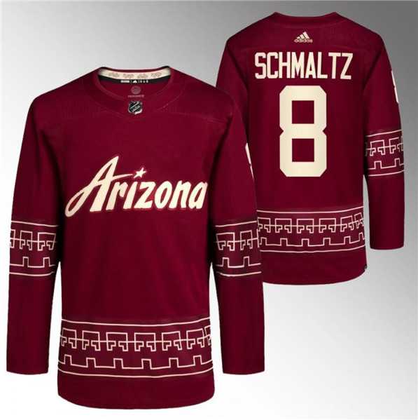 Mens Arizona Coyotes #8 Nick Schmaltz Garnet Alternate Pro Jersey Dzhi